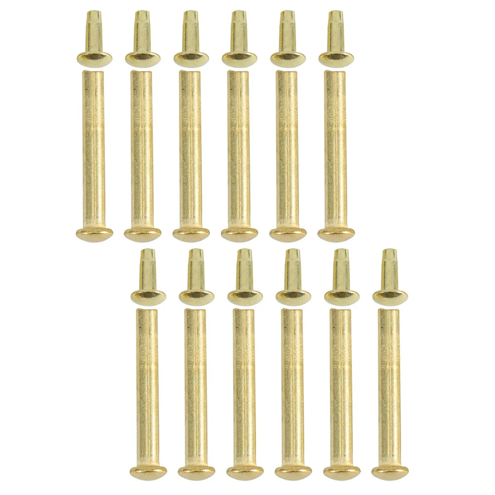12 Sets Folding Fan Nails Fans Handheld Shaft Supply Rivet Pins Zinc Alloy Fitting