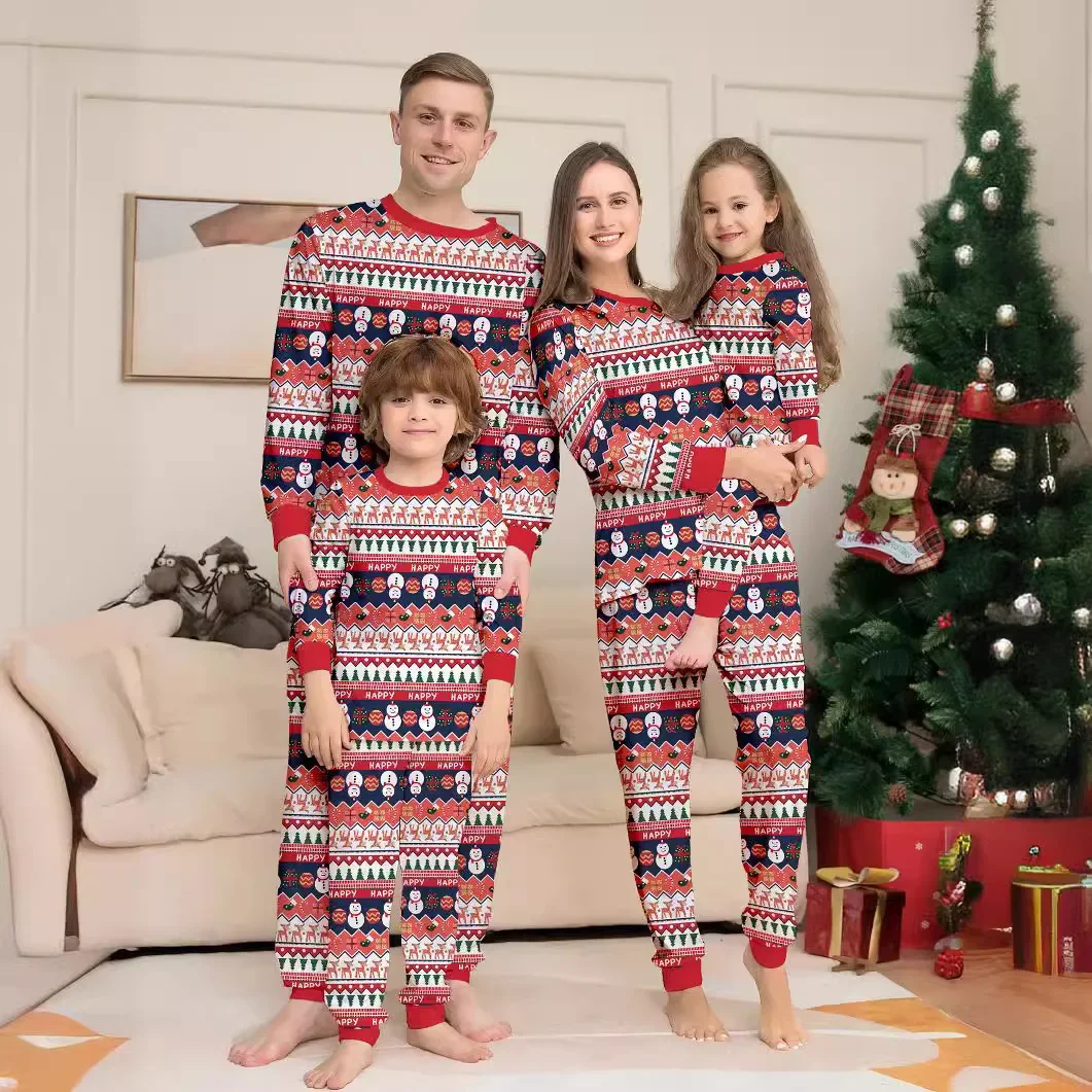 thumbnail image 5 of Conjunto de pijama navideño para adultos y niños con estampado de dibujos animados y trajes familiares a juego para la Feliz Navidad 2025, pijamas suaves y bonitos, disfraces para niños, 5 of 5