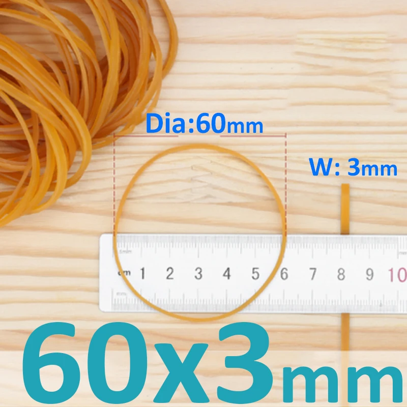 High Elasticity Yellow Industrial Rubber Bands - Thickened, Stretchable & Sturdy