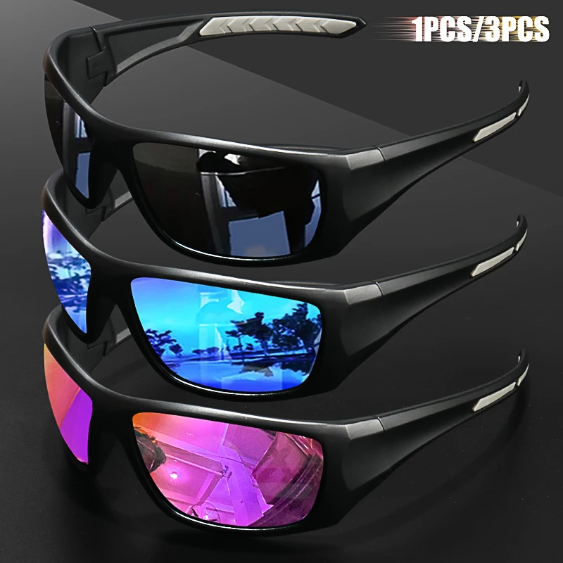 1 Stück/3 Stück polarisierte Unisex-Sportsonnenbrille – unzerstörbarer Rahmen, UV400-Schutz, ideal zum Radfahren, Angeln und Laufen – Detail 5