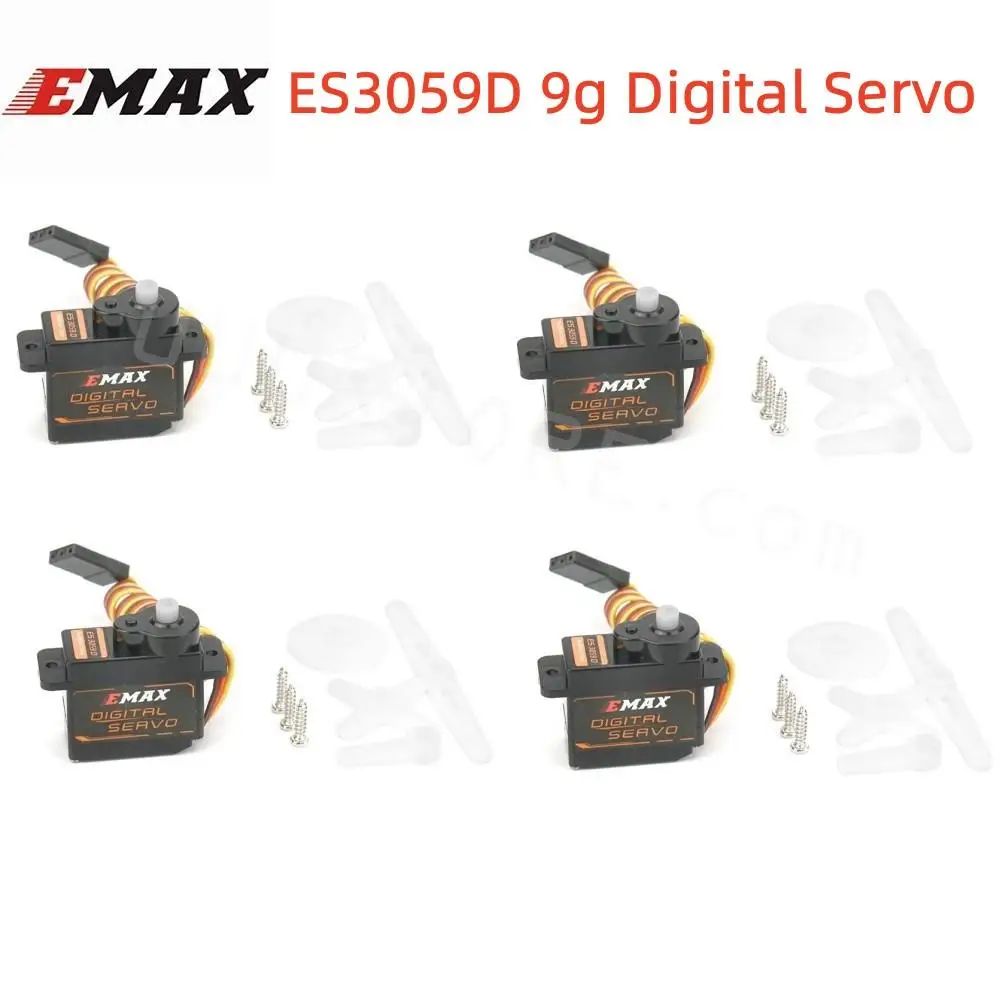 

1/2/4 шт. Emax ES3059D 9g Цифровой привод, цифровой сервопривод для вертолетов, радиоуправляемых моделей, роботов и роботов PWM