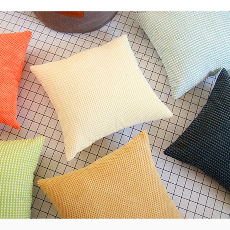 

Nordic Pillow Cover Velvet Cushion Cover For Living Room Sofa 45*45 Kussenhoes Blue Home Decorative Housse De Coussin