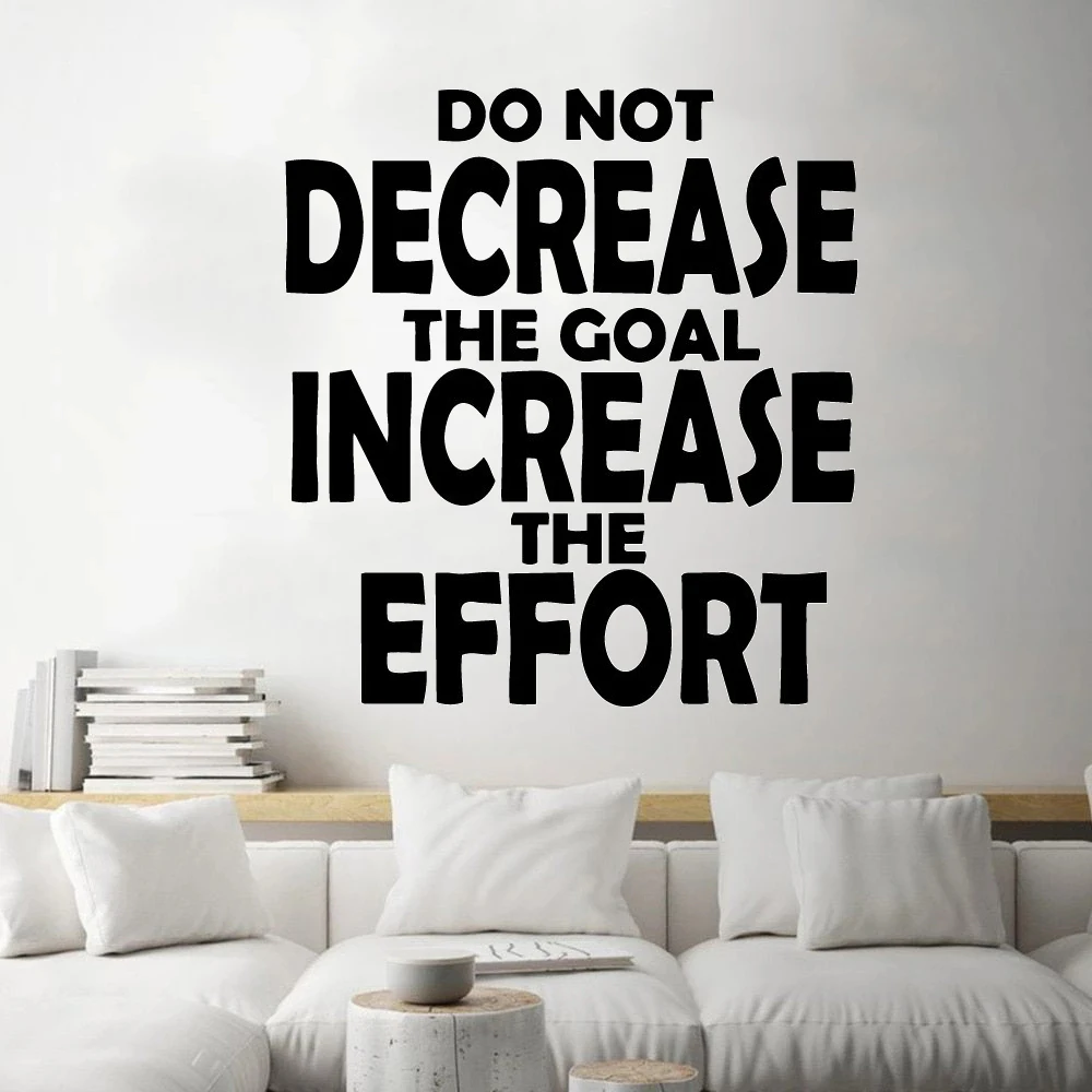 

Do Not Decrease The Goal Quotes Wall Stickers For Office Livingroom Decoration Murals Removable Vinyl Decals Poster DW13938