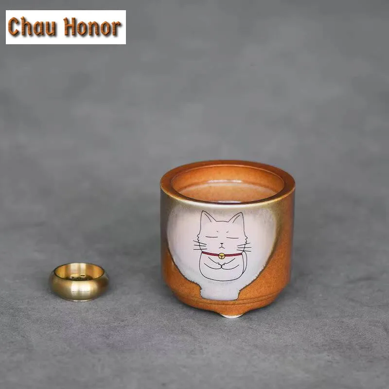 Creative Cat Anagarika Coarse Incense Holder Small Incense Waterfall Household Scented Aromatic Candles Cha Decoration Ornaments