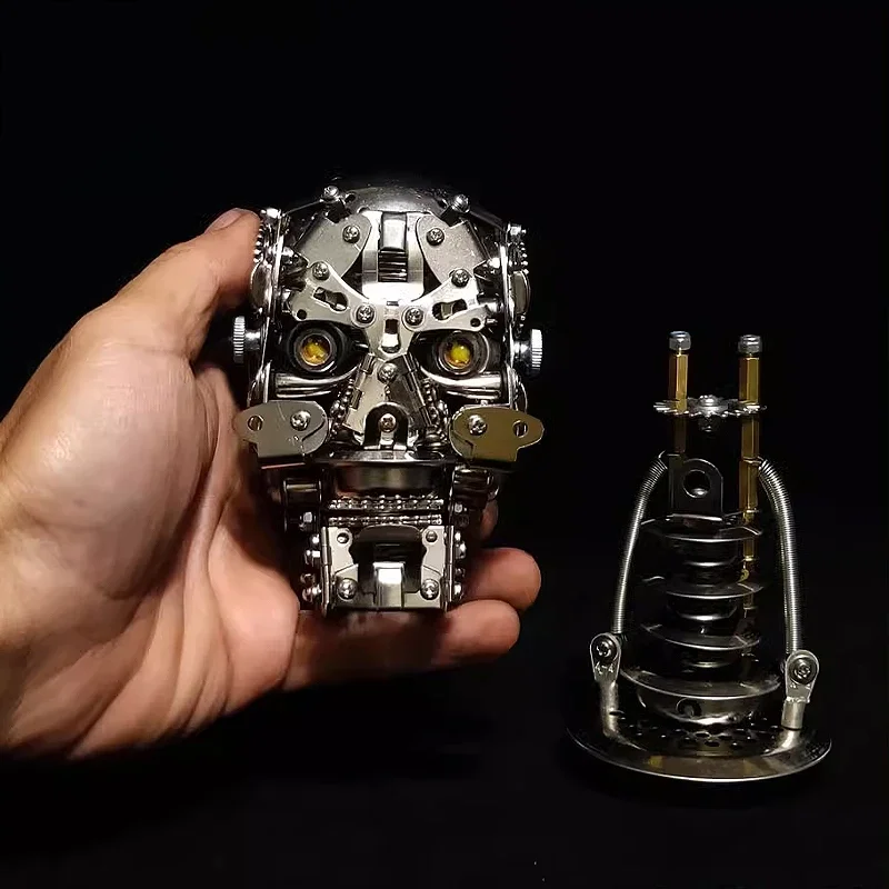 3D Assembly Skull Head Mechanical Puzzles Metal Model Kit Toy High Difficulty Mechanical Puzzles Metal Assembly Toys For Teenage