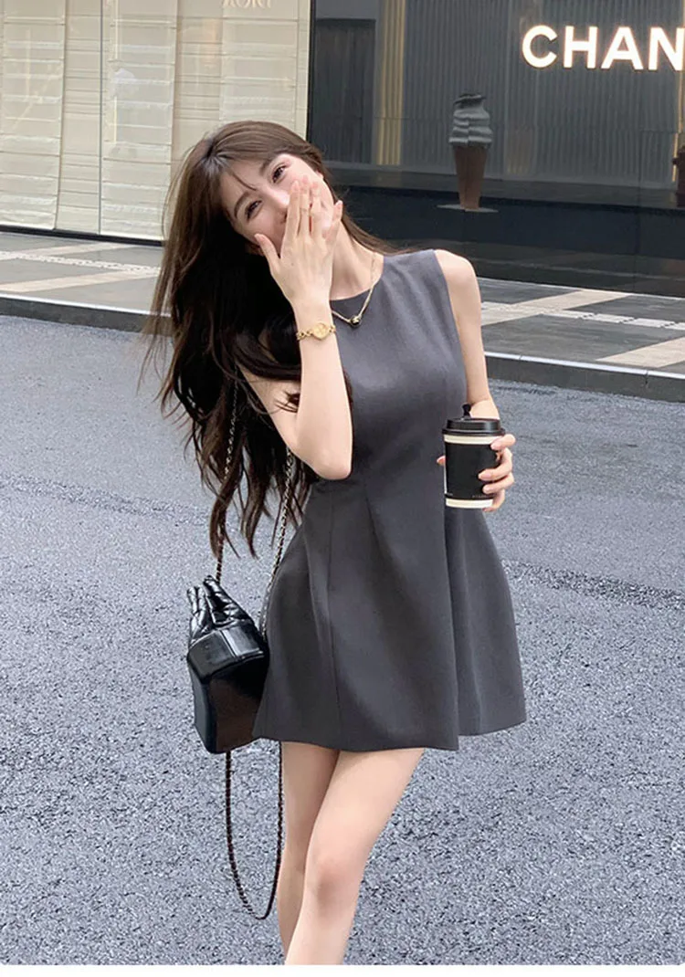 Elegant Vest Dresses Sleeveless Dress Office Ladies Dress Women's Clothing
