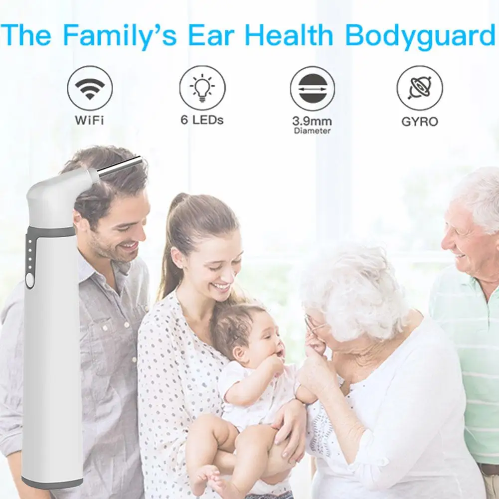 Wifi Visual Digital Otoscope Ear Endoscope Camera 3.9mm Ear Wax Cleaner Camera For Ears Nose Dental Z0v4