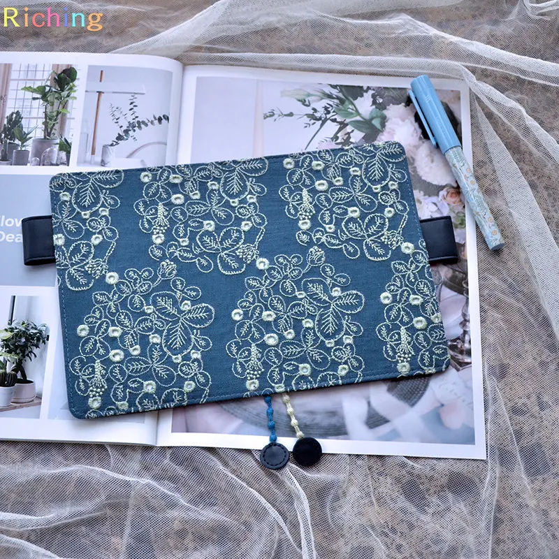 CloverPatternEmbroideredNotebookCoverOnlyA5A6forMDPaperHobo