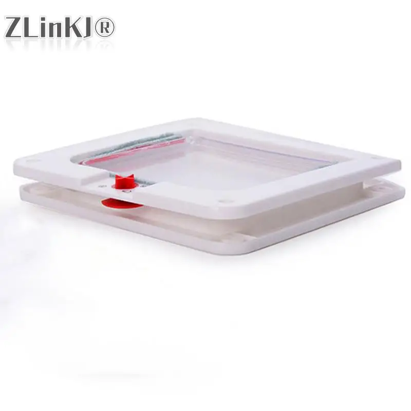 1PC Pet Dog Cat Door Free Access 4 Way Magnetic Lockable Flap Door Gate Telescoping Frame Flap Gate Magnetic Closure