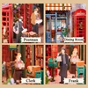 DIY Wooden Book Nook Shelf Insert Kits 84 Charing Cross Street Bookends Miniature Building Kits Bookshelf For Friends Gifts 4