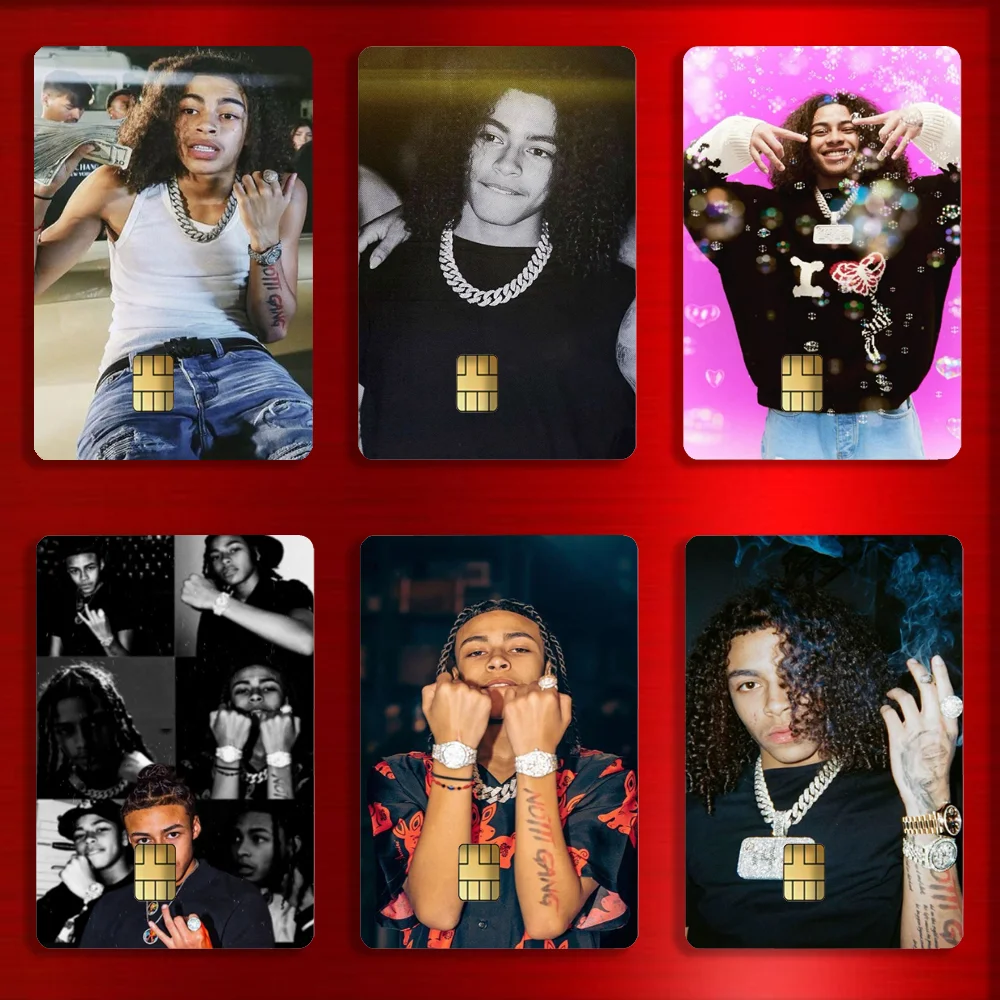 DD O-Osama Rapper Stickers For Debit Bank Credit Cards Metro Bus Pass Sticker Decoration Cover 4PCS Card Skin