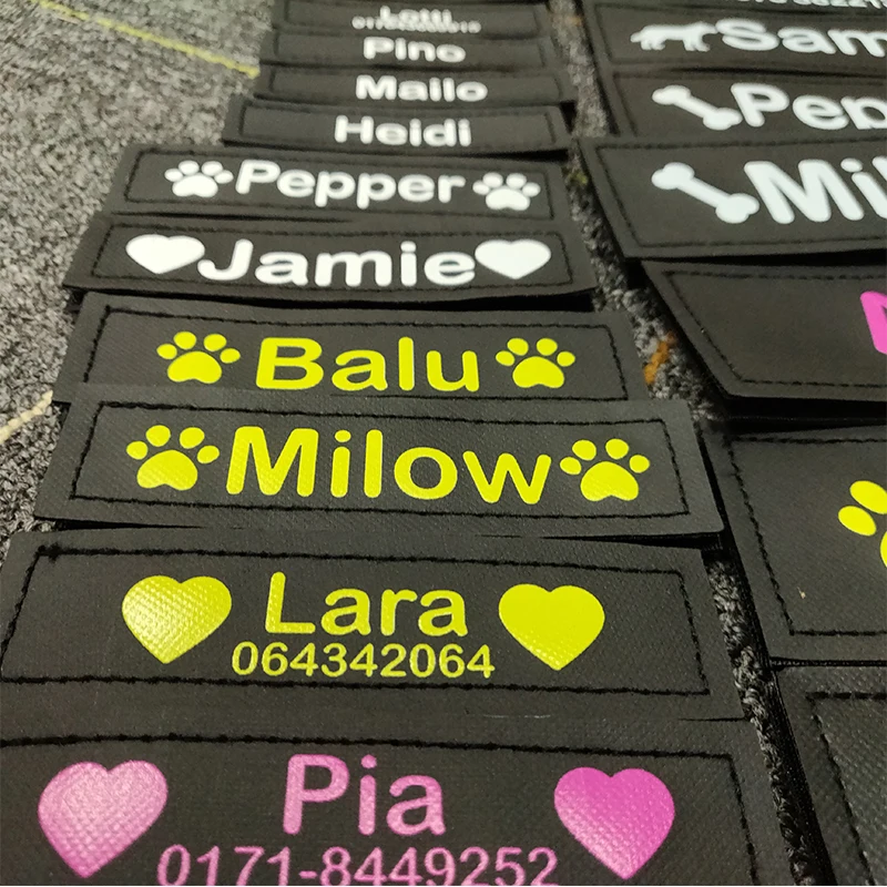Custom Labels Dog Name Reflective Labels Personalized Stickers For Dog