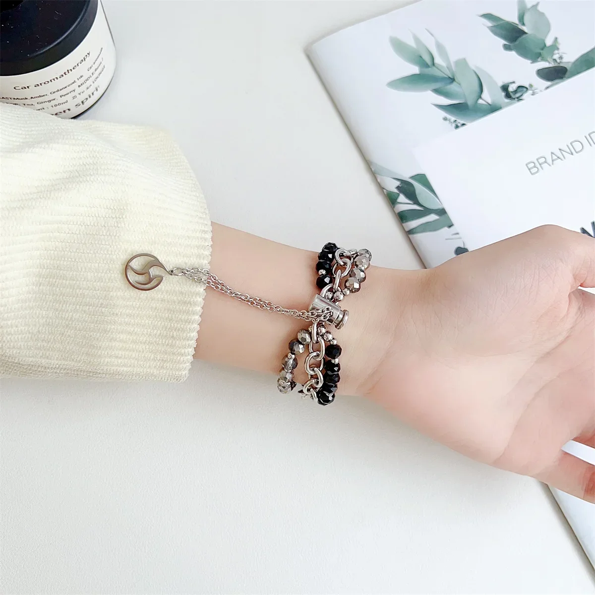 Bracelet de montre à bijoux pour iWatch Ultra 2 Series 10/9/8/7/6/5 Bracelet de montre tendance 42/44/45/46/49 mm 38/40/41 mm_voghion.com