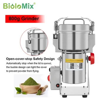 BioloMix 800g 700g Grains Spices Hebals Cereals Coffee Dry Food Grinder Mill Grinding Machine Gristmill Flour Powder crusher 1