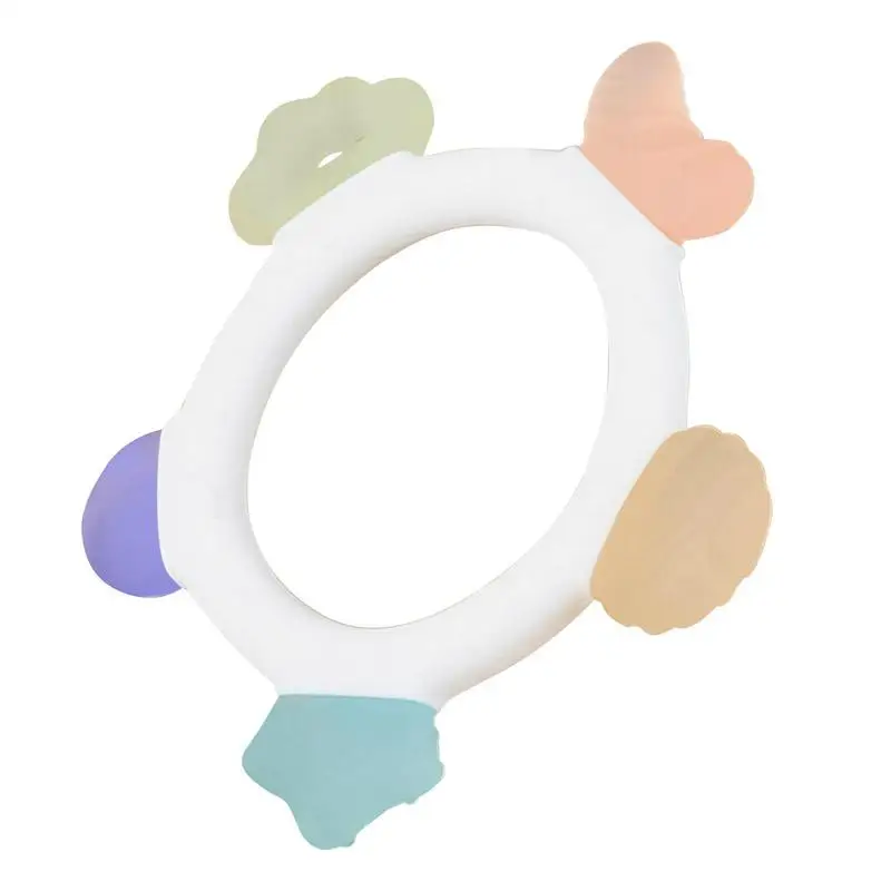 

Silicone Teether Ring BPA Free Food Grade Teether Rings Newborn Baby Accessories Cartoon Silicone Teething Toys