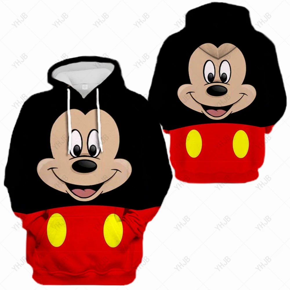 

Kawaii Disney Minnie Mickey Mouse Print Anime Hoodie Women Funny Cartoon Aesthetic Sweatshirt Streetwear Graphic Hoody Female