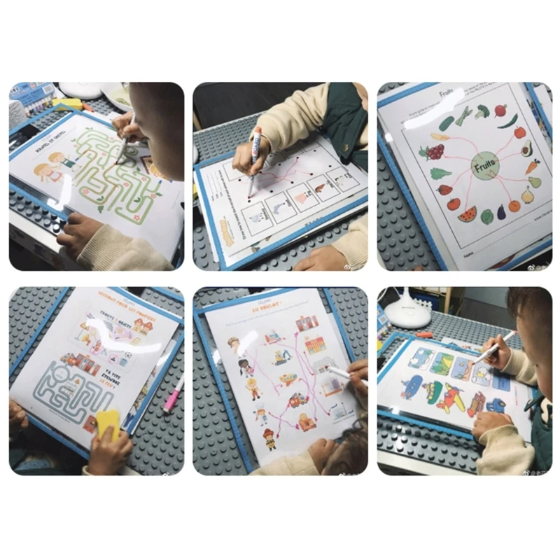 

Clear Sheet Protector Teacher School Classroom Reuses Dry Erases Pocket Sleeves