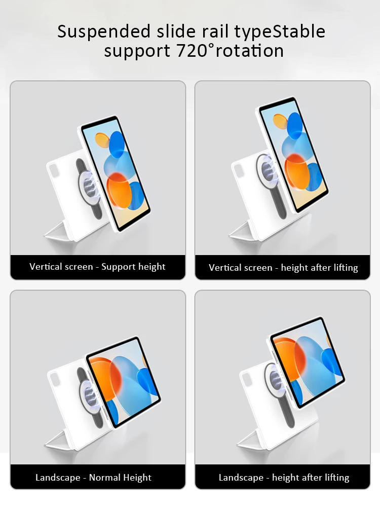 Destacável Tampa Traseira Magnética 360 ° Rotating Cover 10.2 Ipad 9th 8th 7th Geração Ipad Air 10.9 10th Gen Pro 11 m4 - Imagem 6