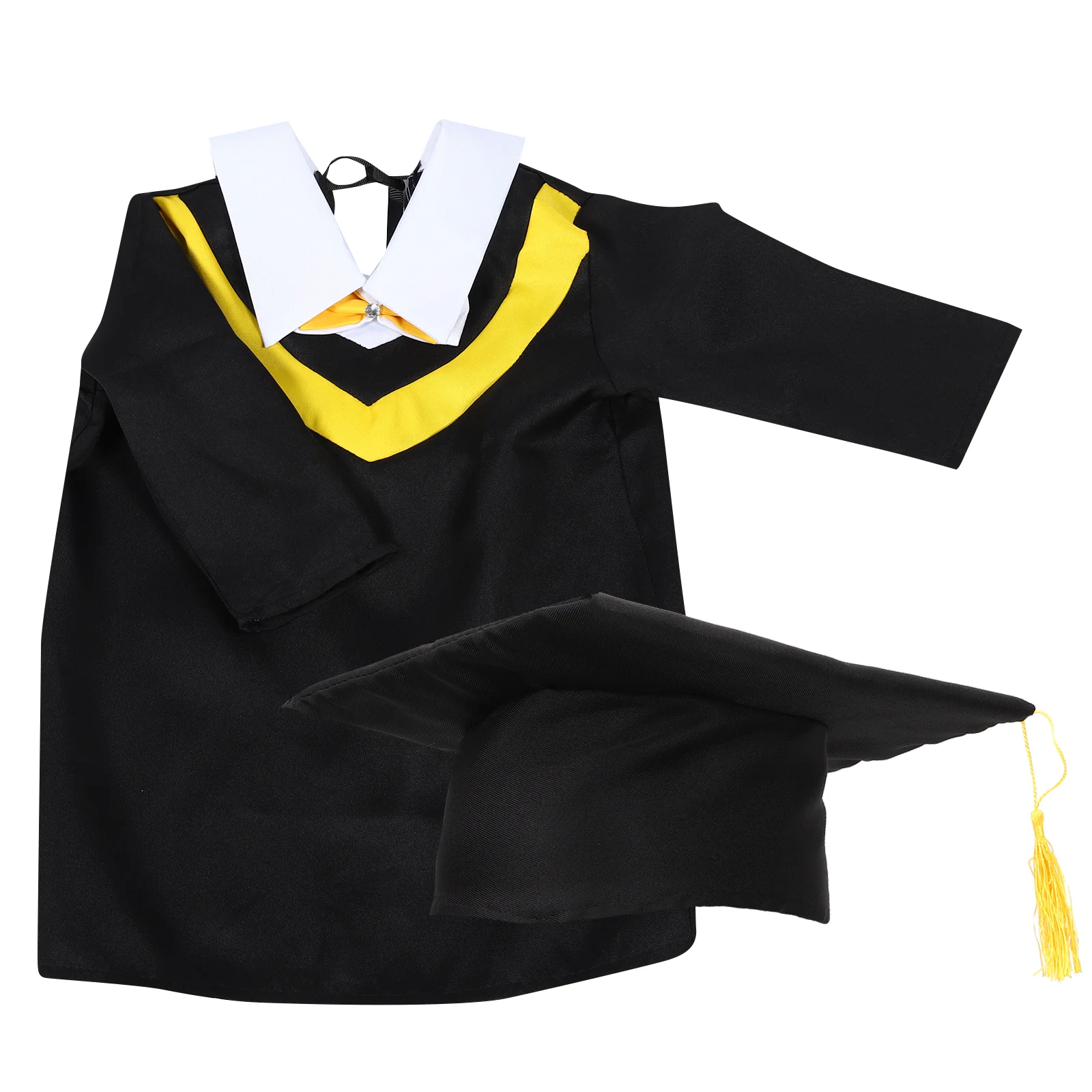 Kids Academic Dress Doctor Cap Hat Preschool Graduation Gown Kindergarten Dress Baby Clothing Footies Lightweight Outfit Kids