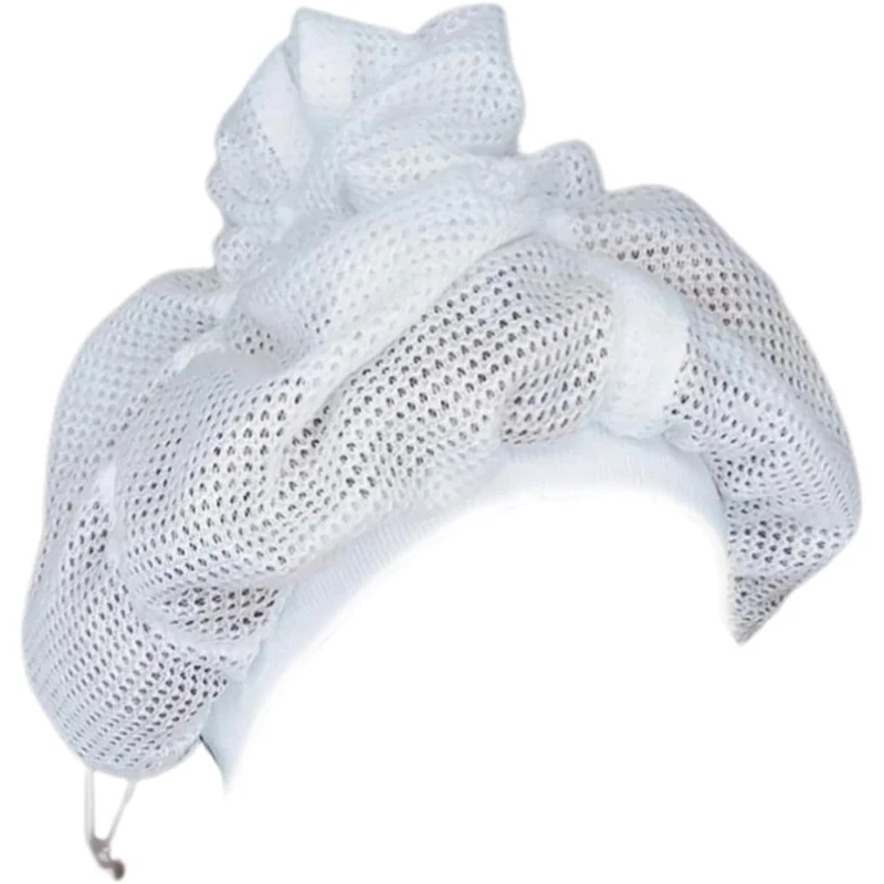 Drying Curly Hair Bonnet With Drawstring Adjustable Net Plopping Cap For Blowdrying Long Hair Fast Drying Cruelty-free Testing
