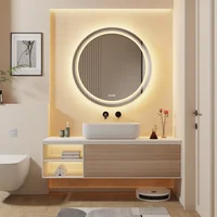 LUVODI Round Illuminate Bathroom Mirror Circle Washroom Toliet Wash Basin Fogless Vanity Mirror Waterproof - Image 3