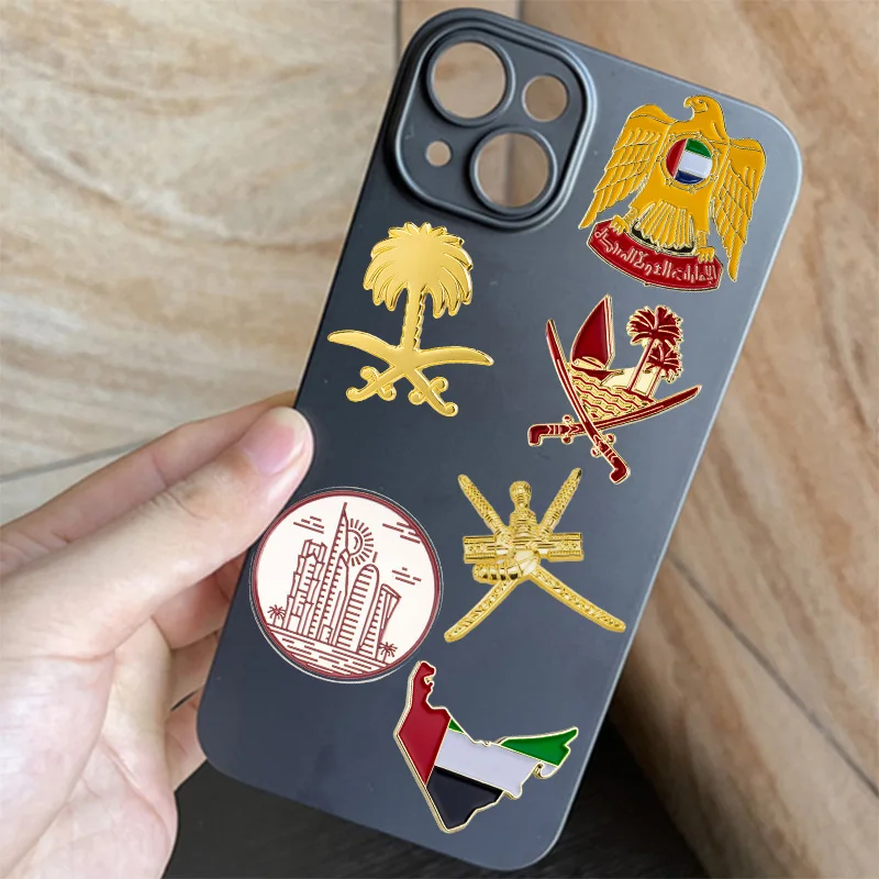 Saudi Arabia Mobile Phone 3M Sticker Badge Metal Pin Broooches Pins metal pins badge brooches art pins