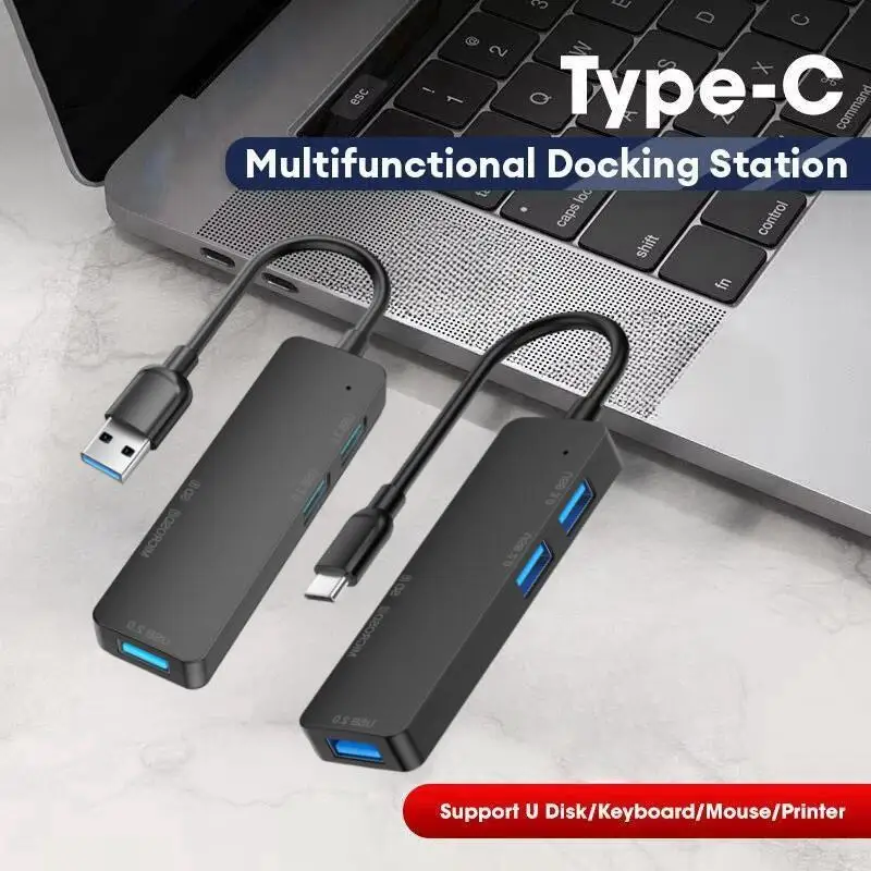 Mobile Phone And Computer C-type Extender High-Speed Transfer USB Dock Multifunctional Memory Card Reader Splitter 5-in-1