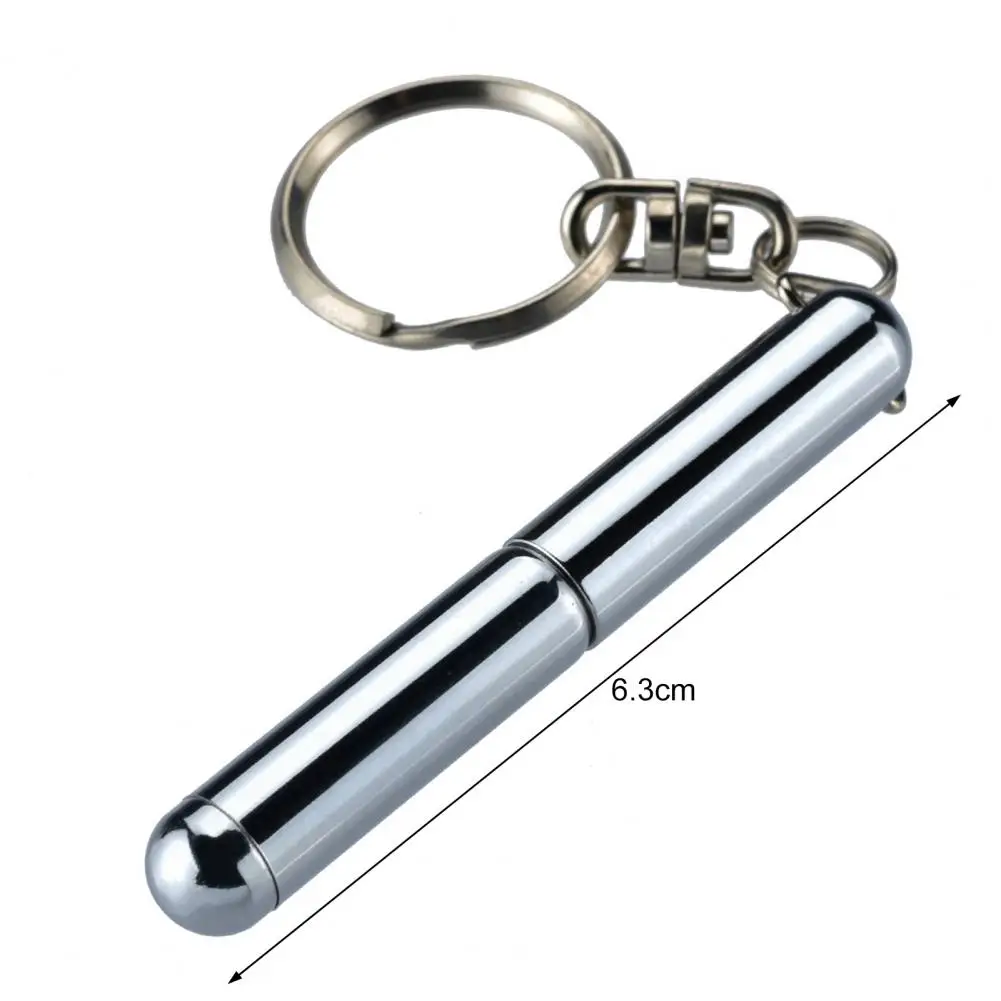 Ballpoint Pen Retractable Metal Key Ring Portable Stainless Steel Keychain Mini Telescoping Signature School Office Supplies multifunction ballpoint pen