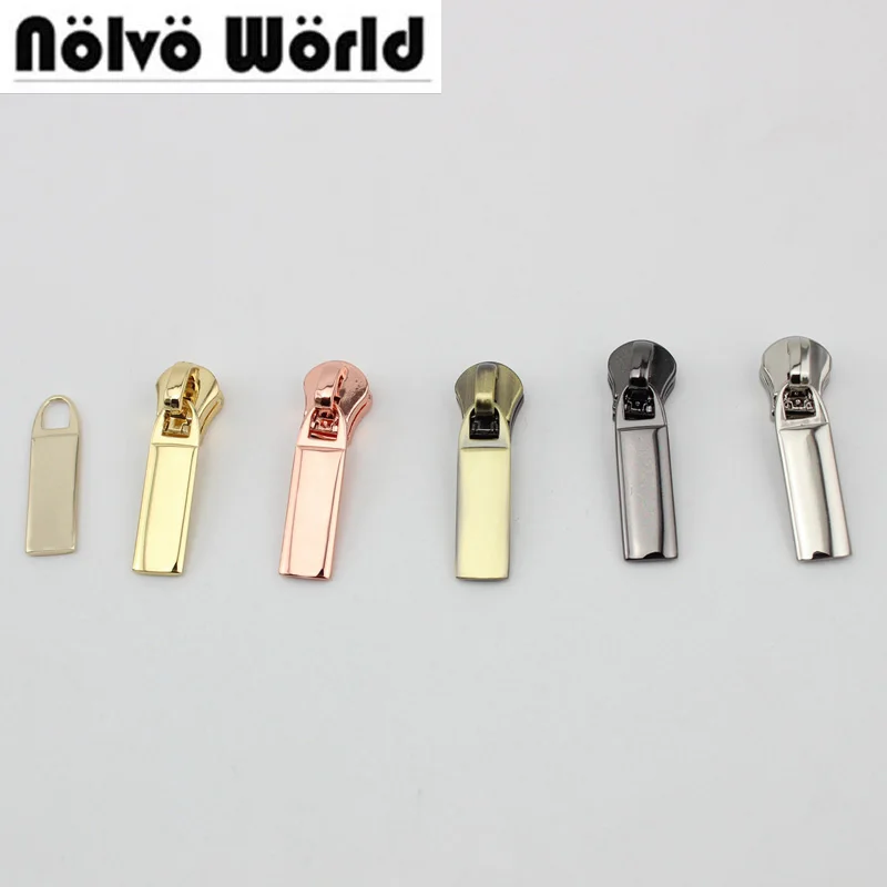 Nolvo world 10-50pcs 7 colors 5# size DIY Metal teeth zipper head pullers,No.5 zipper puller slider for bags,garments sewing 10 100pieces 8 colors 5 nylon coil teeth zipper slider plating puller for bags garments purse diy metal zipper bag accessories