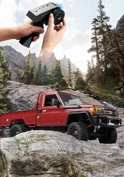 Newest MN82 RC CAR 1:12 Full Scale Pick Up Truck 2.4G 4WD Off-Road Crawler Car Controllable Headlights Remote Control Toys 1
