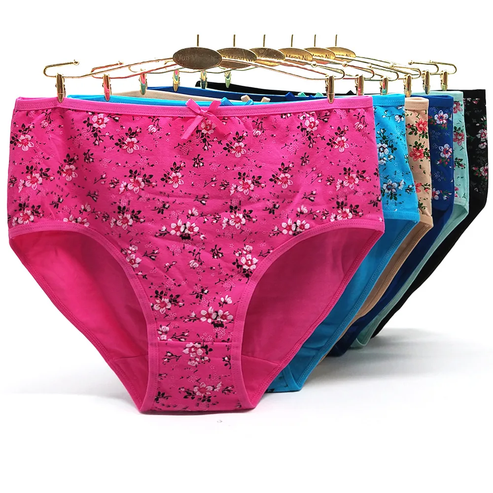 Cotton Mid Rise Womens Briefs - Soft Sexy Plus Size Panties 3 Pcs