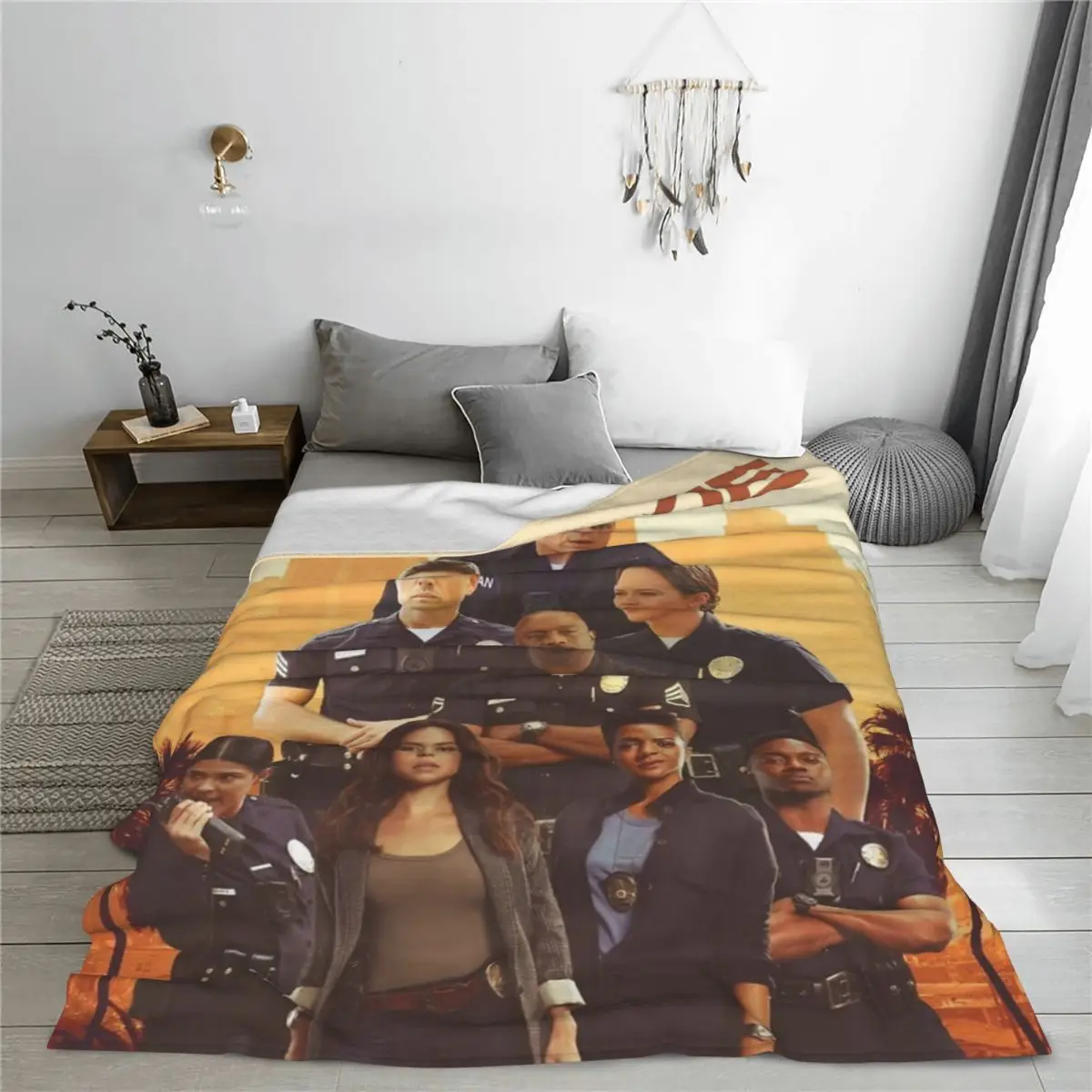 Throw Blanket The Rookie Micro Fleece Blanket Four Sizes Cute Comfortable For Camping Nice Gift 3