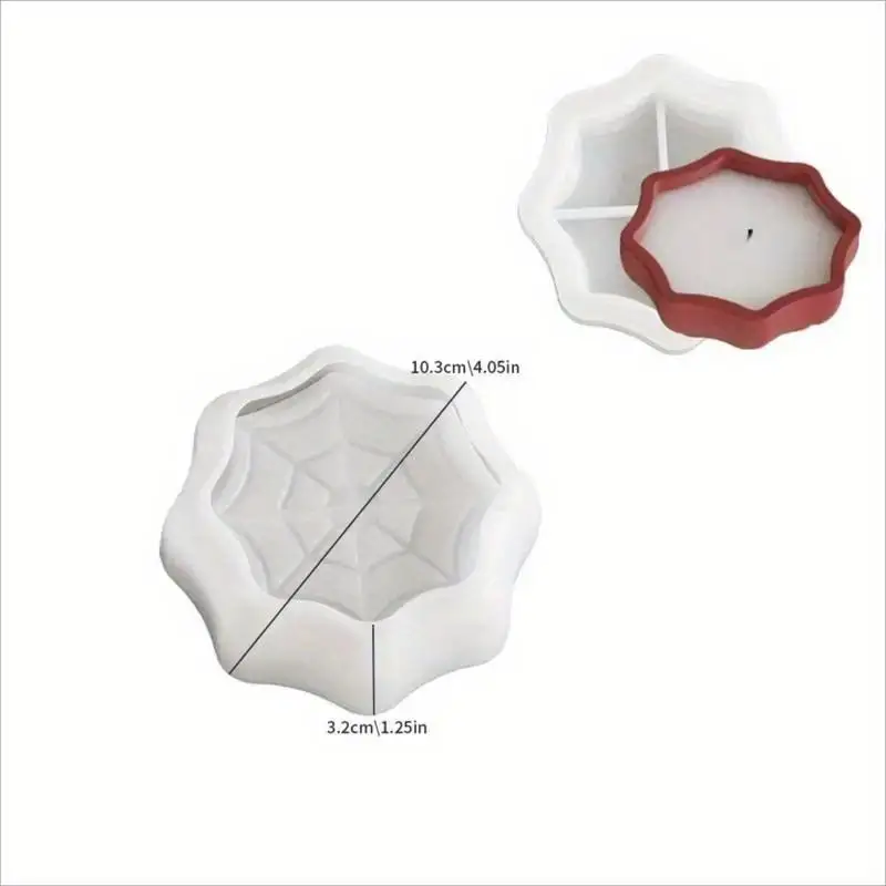 Halloween Tray Silicone Mold Ghost Spider Web Pumpkin Tray Molds Candle Cup Cement Plaster Tray Mold Jewelry Display Trays Mould