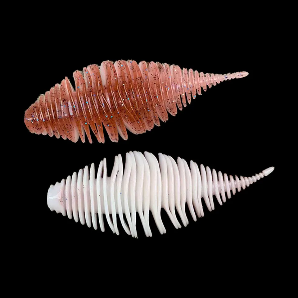 

WALK FISH Мягкая приманка червяк искусственная приманка для рыб рифленая труба, жаберная силиконовая приманка, Рыбная ловля окуня Мягкая приманка для рыбы