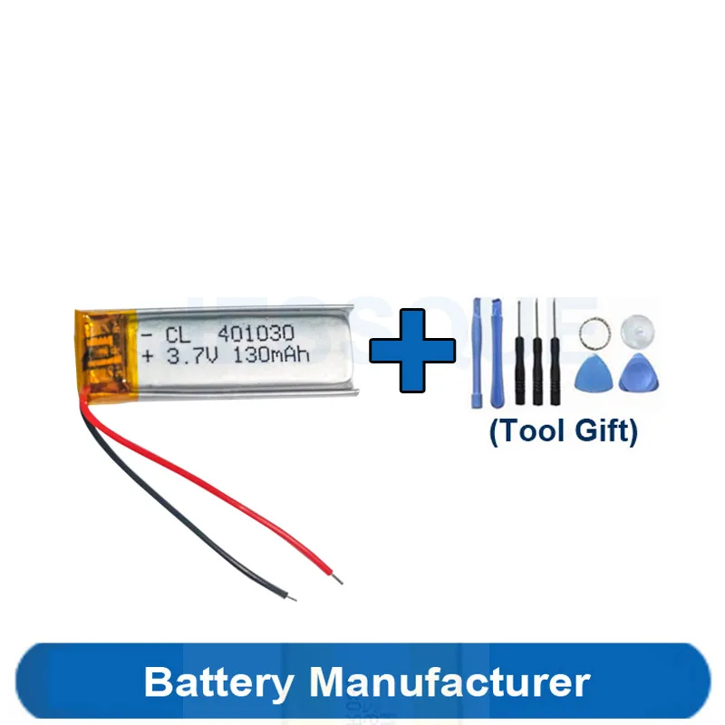 Toolset Regalo + 130Mah Ahb401030 Batteria Per Jabra Bt0202 Bt2010 Lv209 Bt500V Halo Fusion Bluetooth Auricolare Vivavoce Batterie