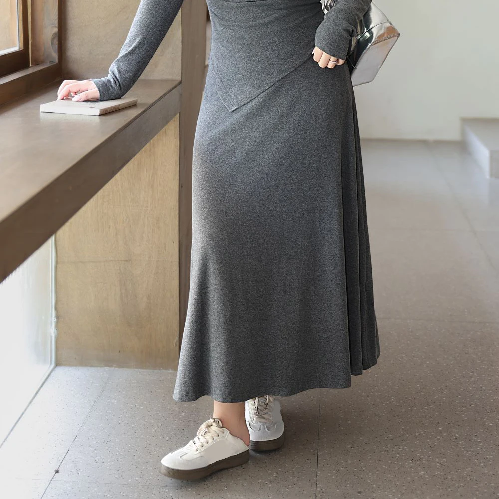 Plus Size Women's's Long Skirt Premium Daily Commuter Calf Length A-Line Bottoms Autumn 2025