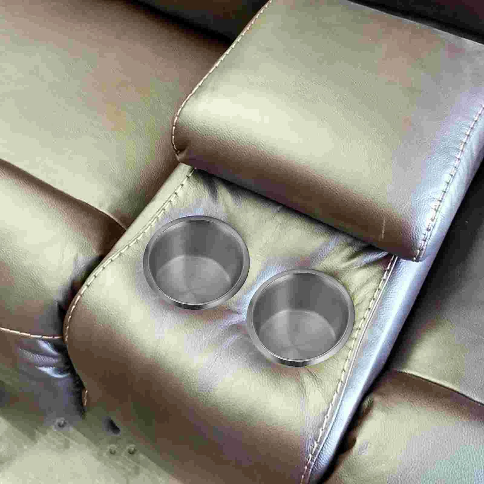Stainless Steel Sofa Cup Holder Universal Drink Insert Automotive Cup Holders Chair Holder Boat Flush