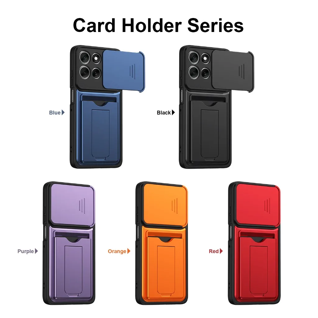 Slide Camera Cover Phone Case with Card Holder - Signature Series