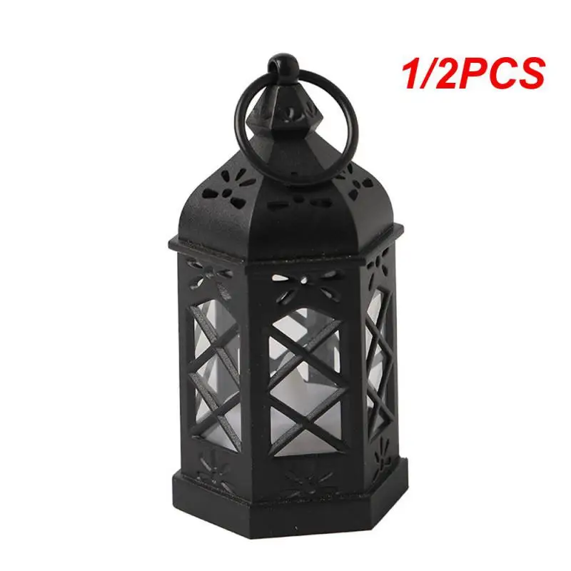 

1/2PCS Retro Desktop Lamp Atmosphere Decoration Creative Gift Hexagonal Wind Lamp Candle Lamp Led Wind Lamp Portable Small Horse
