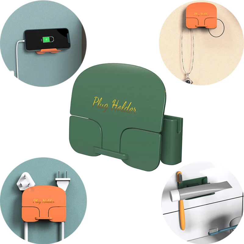 

New Plug hook No punching multi-function electrical power cord storage data cable finishing solid wire clip mobile phone bracket