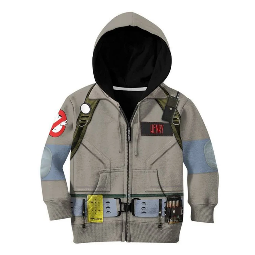 Ghost Uniform Cosplay Costumes Halloween Costume for Kids Hoodie Anime Figure Ghost Busters Sweater Carnival Suits Clothes Coat cosplay jumpsuit superhero cosplay costume kids cosplay costume