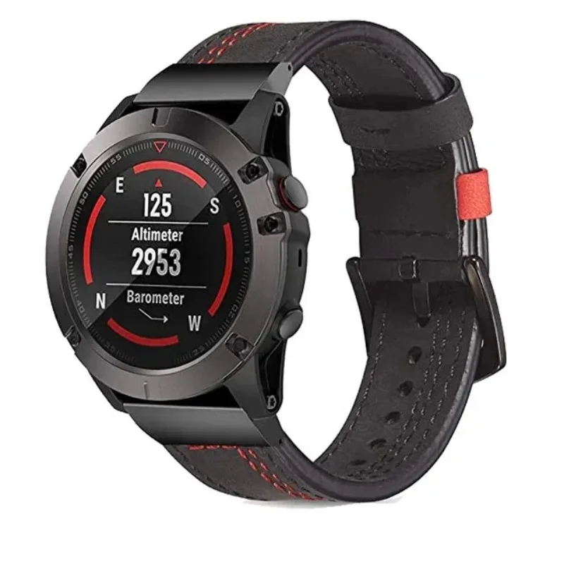 Premium Leather Quick Release Watch Strap, 26mm/22mm