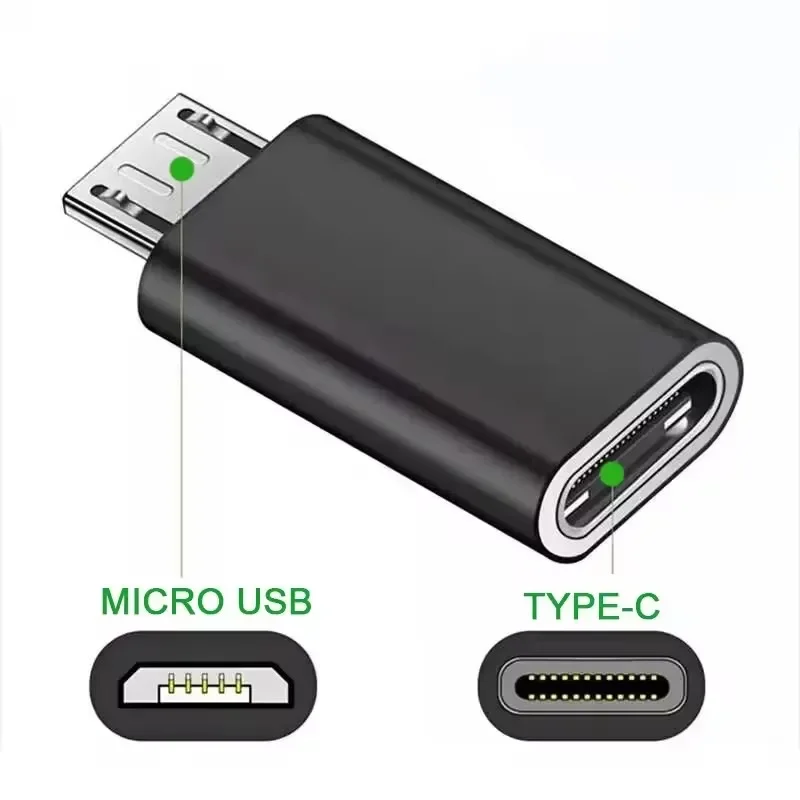 Compact Micro USB to Type-C Adapter Connector