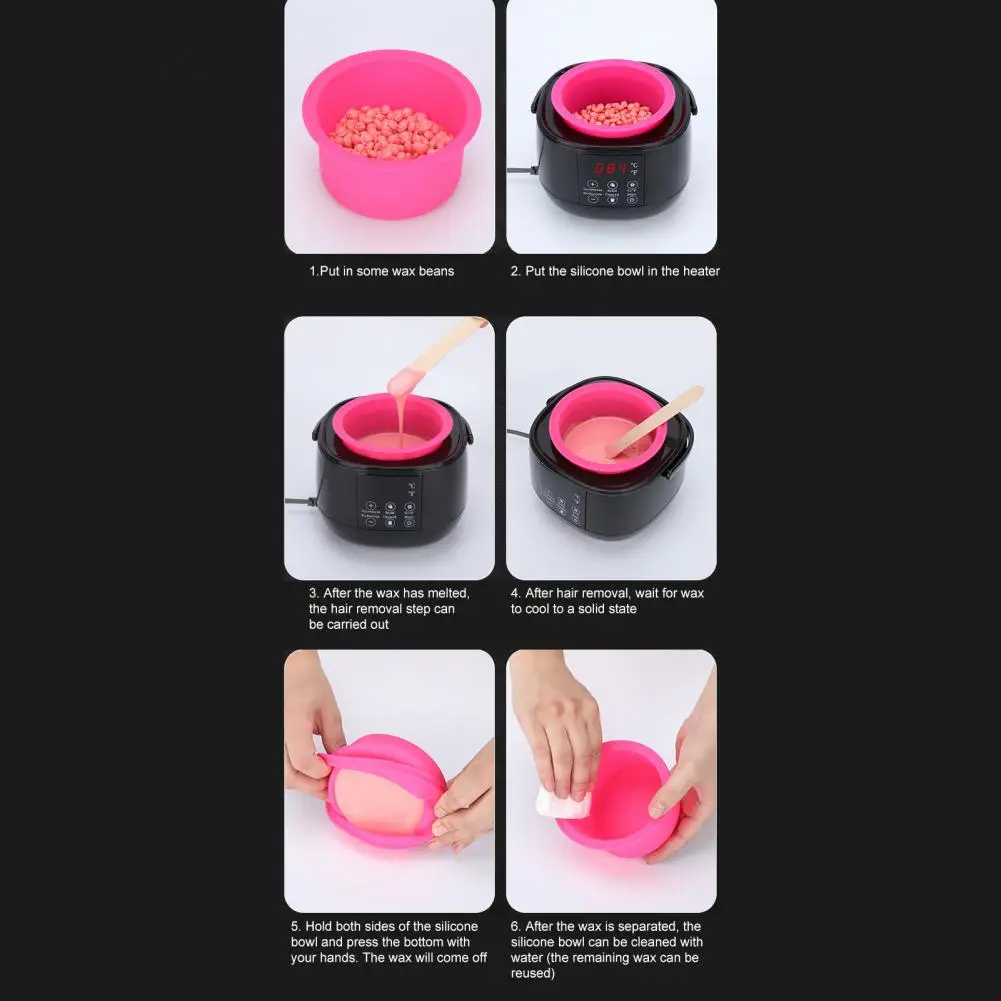 Waxing Kit Wax Warmer Intelligent Control Temperature Wax Epilator 100W Wax Heater Hair Removal ABS Wax Melt Machine with Bowl 5