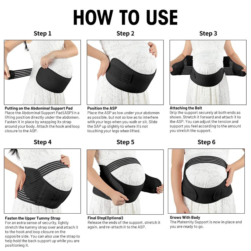 Adjustable Maternity Belly Band, Pregnancy Support Belt, Breathable Belly Support Brace Lightweight Abdominal Binder