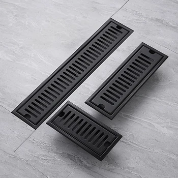 주방용 스테인레스 스틸 샤워 배수구, 욕실 바닥 배수구, 선형 폐기물 배수구, 20x10cm