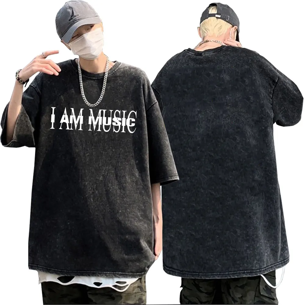 

Washed Vintage Rapper Playboi Carti I Am Music New Album Cover Graphic Tshirt Male Vintage T-shirt Men Hip Hop Oversized T Shirt