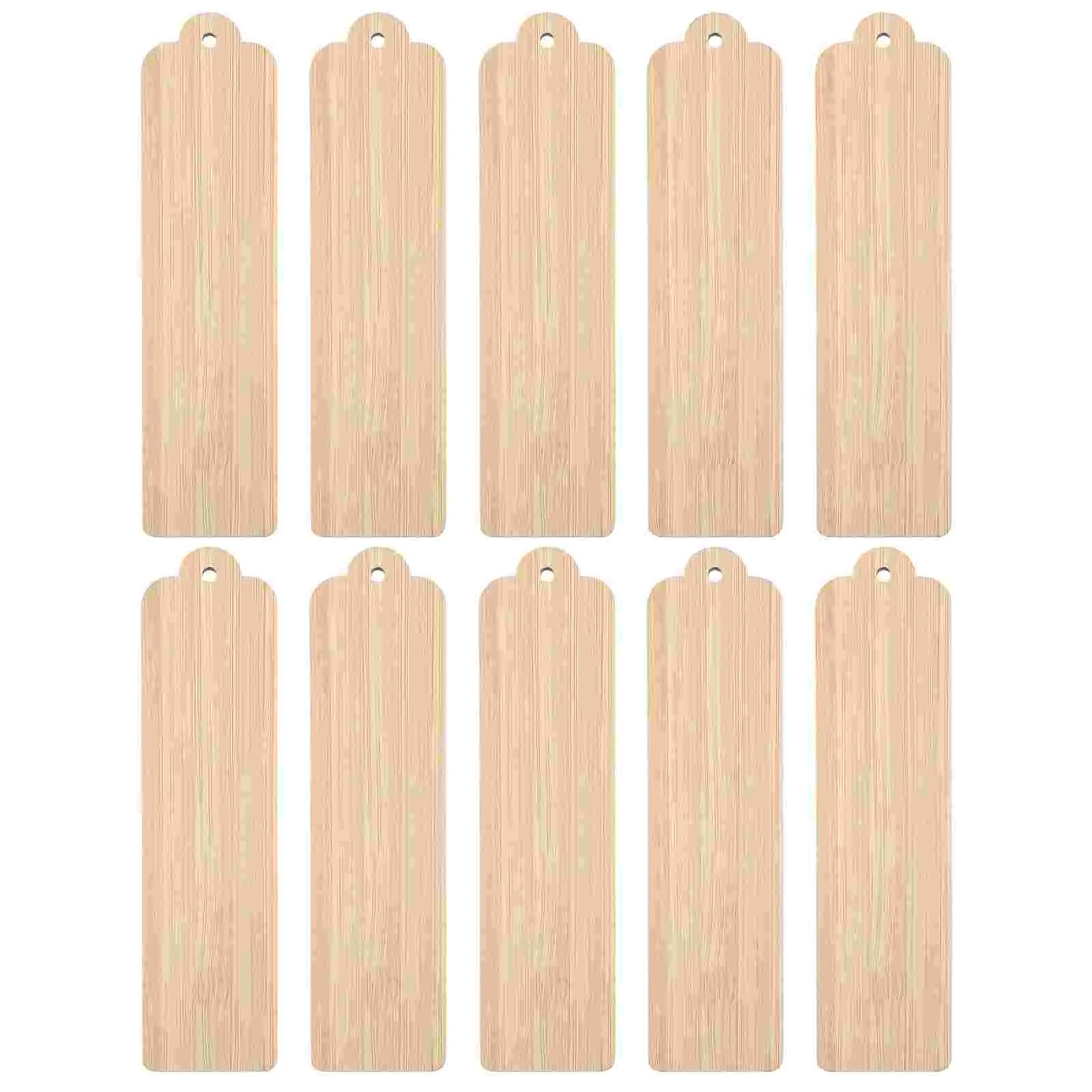 

Wood Blank Bookmarks Unfinished Wood Tags Painting Craft Bookmarks DIY Carved Graffiti Bamboo Board Material