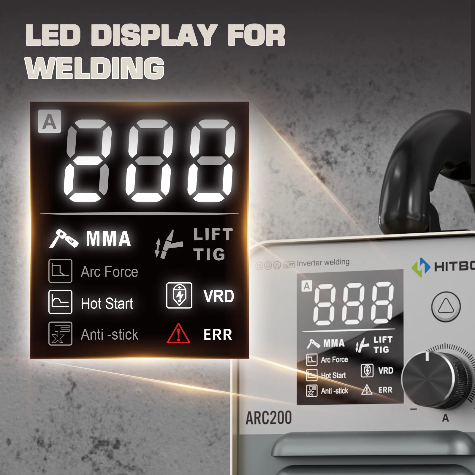 HITBOX MMA Welder ARC200 2 In 1 Welding Machine 110V/220V