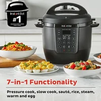 6 Quart Aluminum Ceramic Pressure Cooker Multi-Cooker with 7 Cooking Functions and Customizable Presets Dishwasher Safe Easy 2
